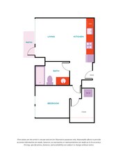 1 Bed, 1 Bath - Apt C 203 floor plan